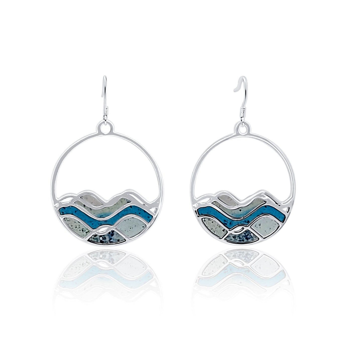 Blue Tide Ocean Dangle Earrings