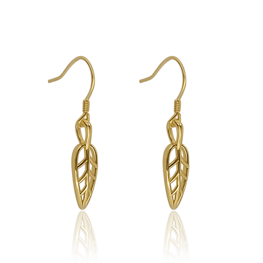 Chloe Small Leaf Dangle Earrings