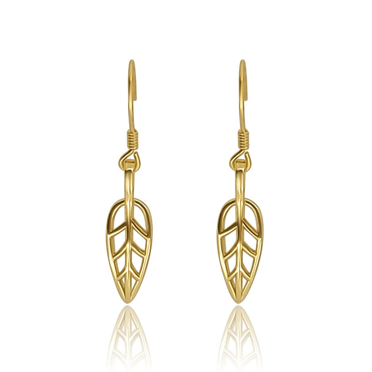 Chloe Small Leaf Dangle Earrings
