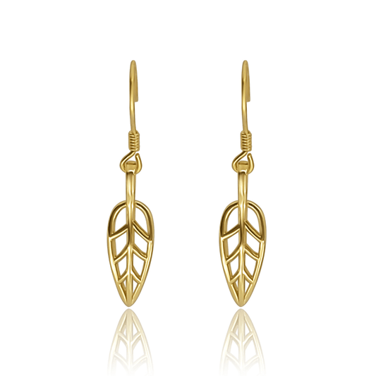 Chloe Small Leaf Dangle Earrings