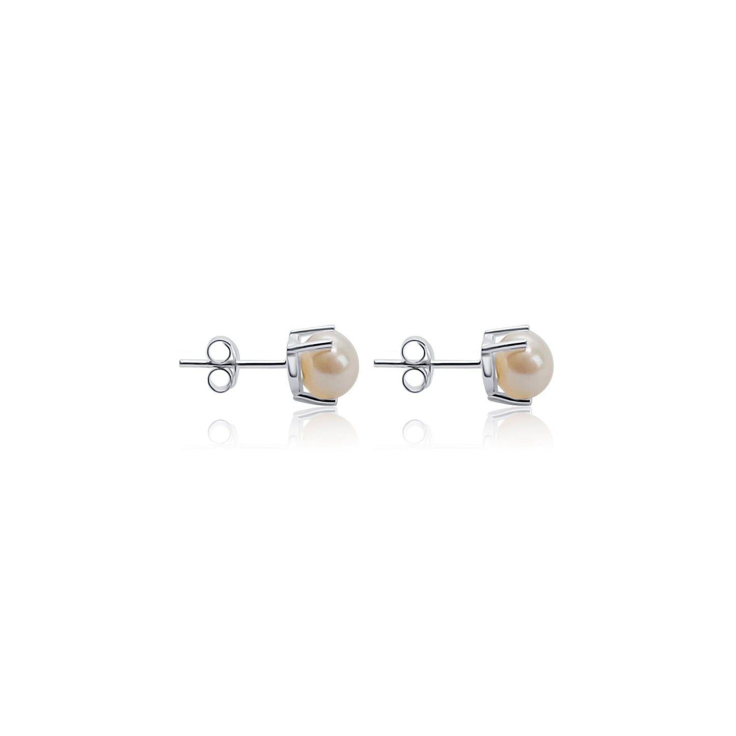 modern minimalist freshwater pearl stud earrings