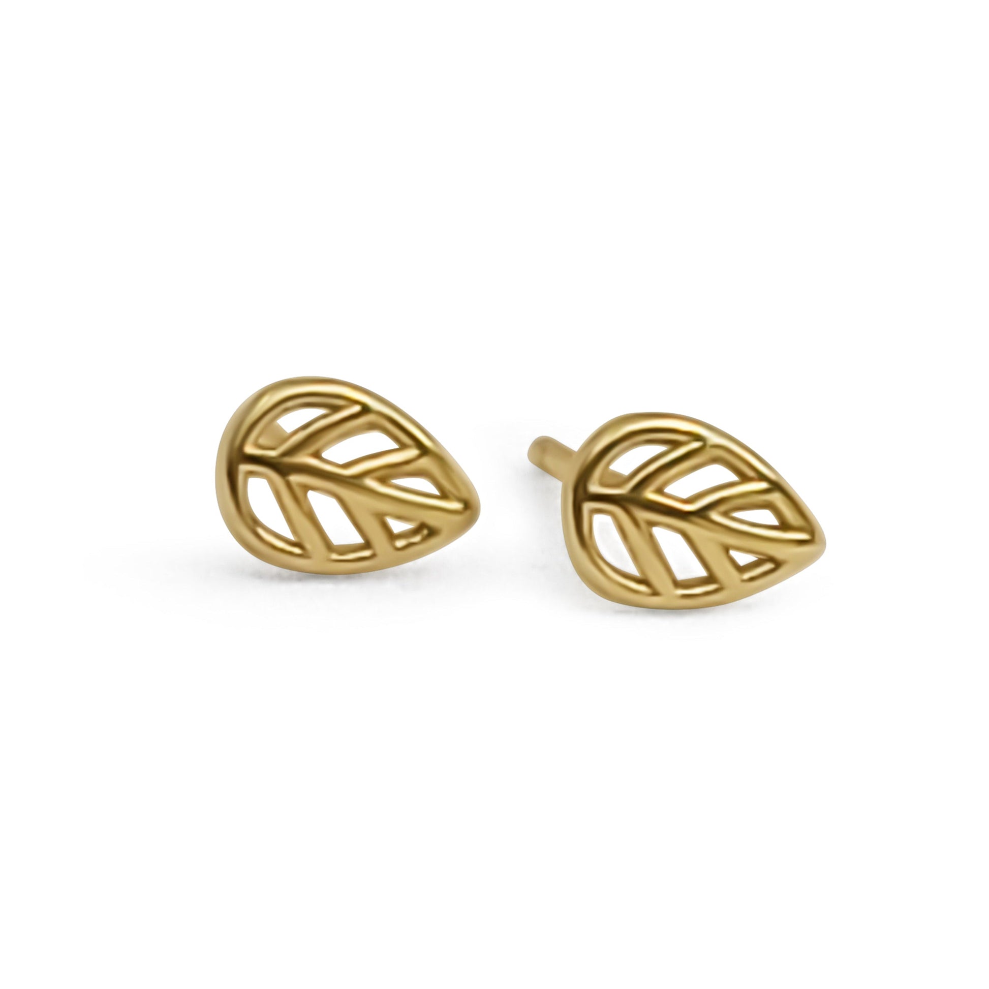 Mila Petite Leaf Stud Earrings