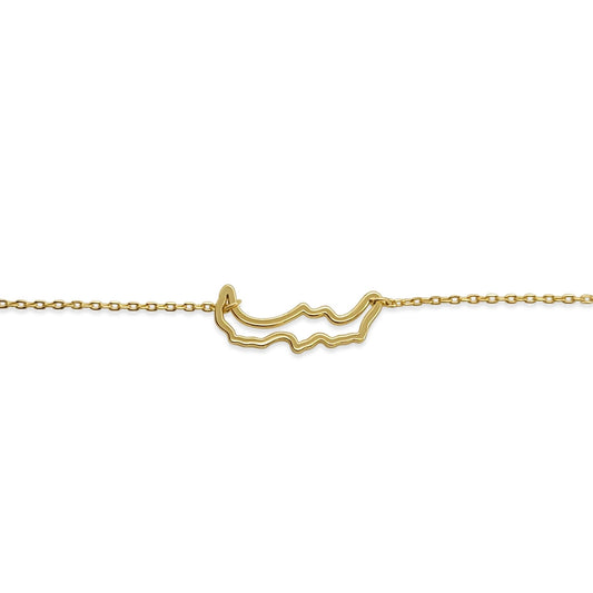 gold plated sterling silver petite Savary Island adjustable bracelet