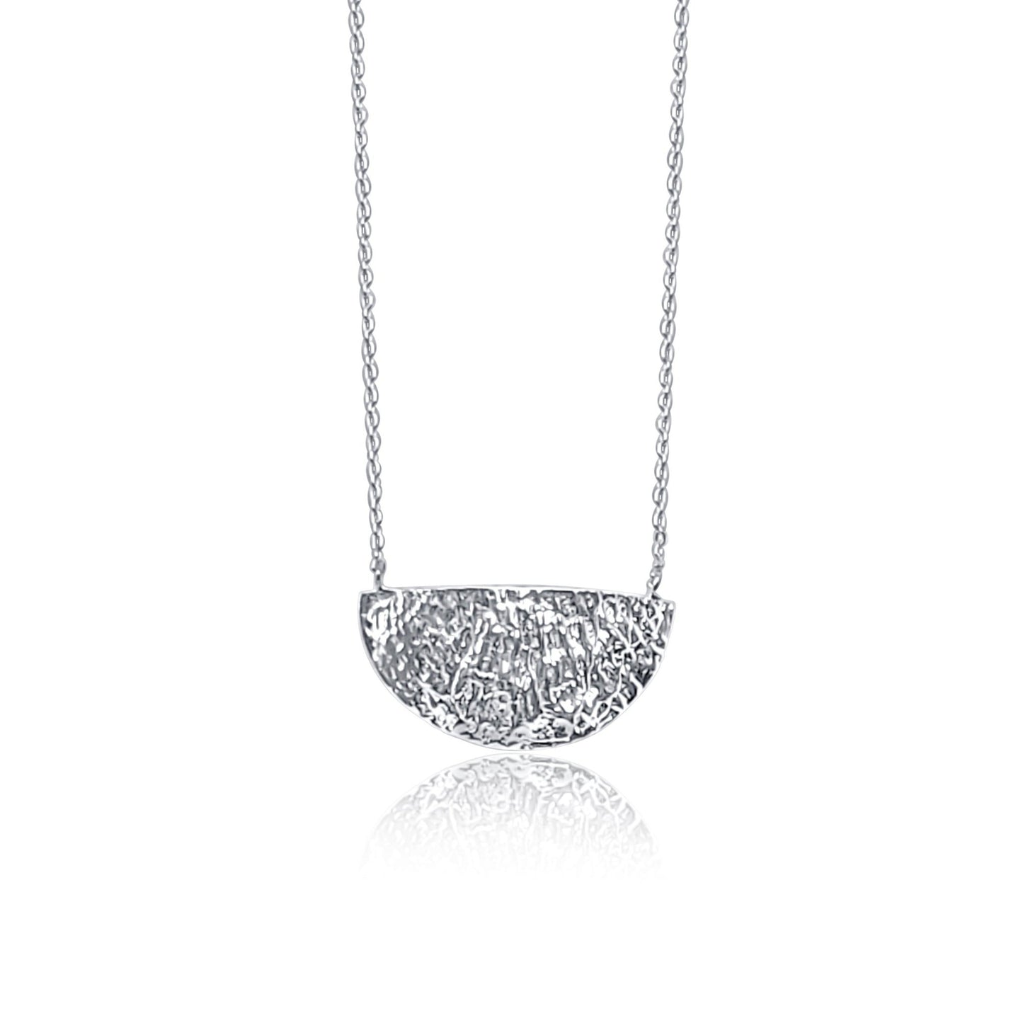 Talula half moon adjustable necklace with natural shell texture