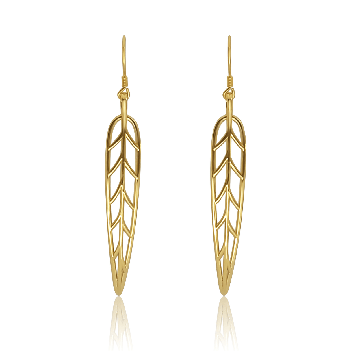 Renee Long Leaf Dangle Earrings