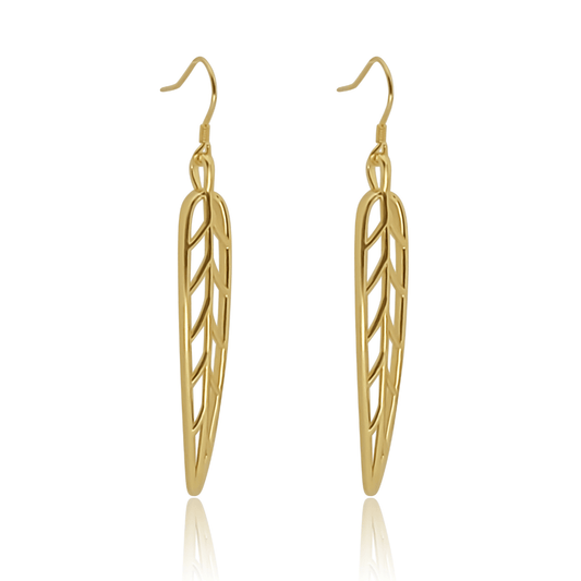 Renee Long Leaf Dangle Earrings