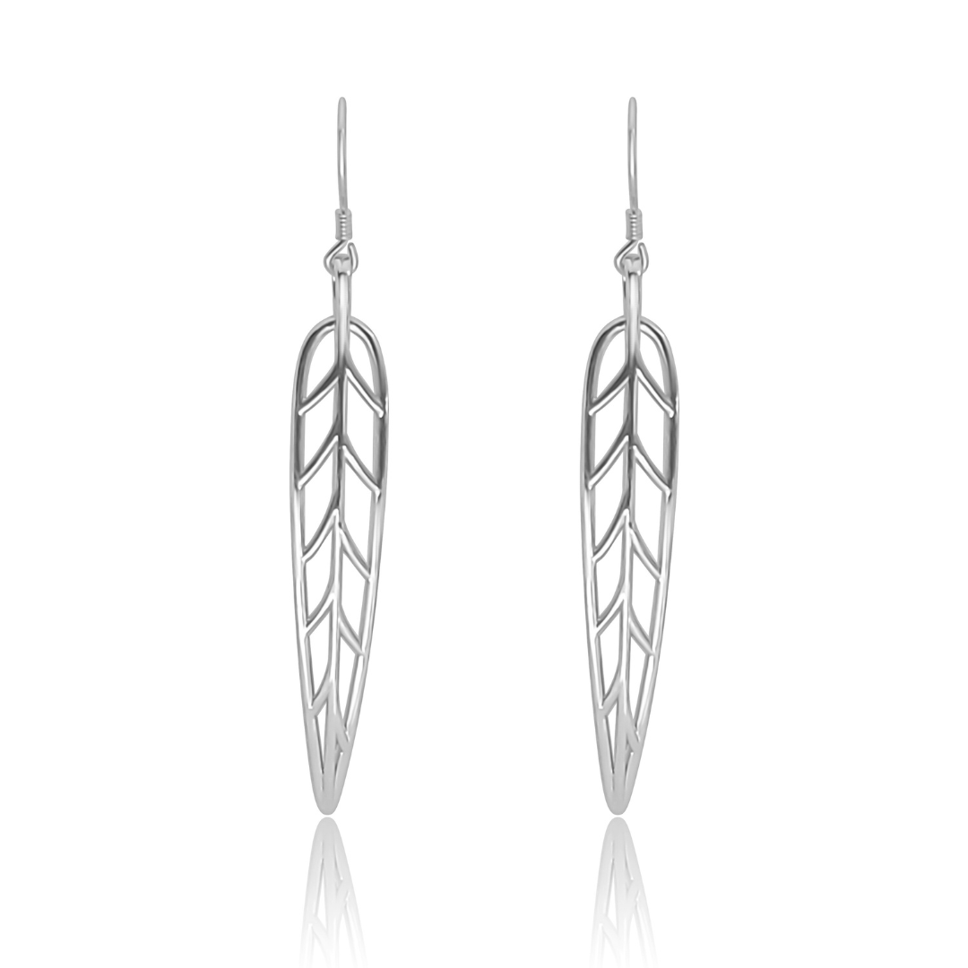 Renee Long Leaf Dangle Earrings