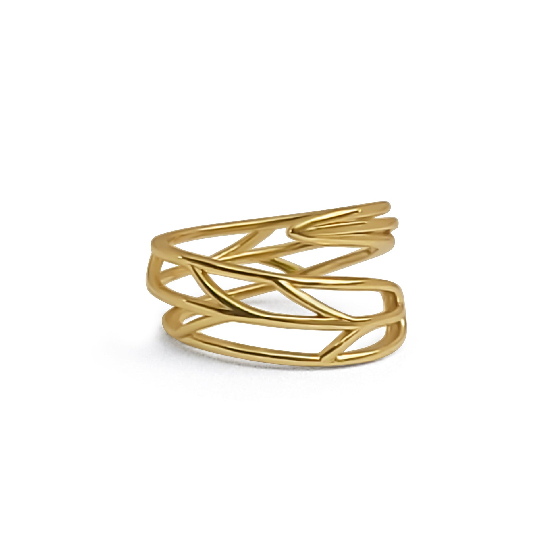 Sage Leaf Wrap around Adjustable Ring