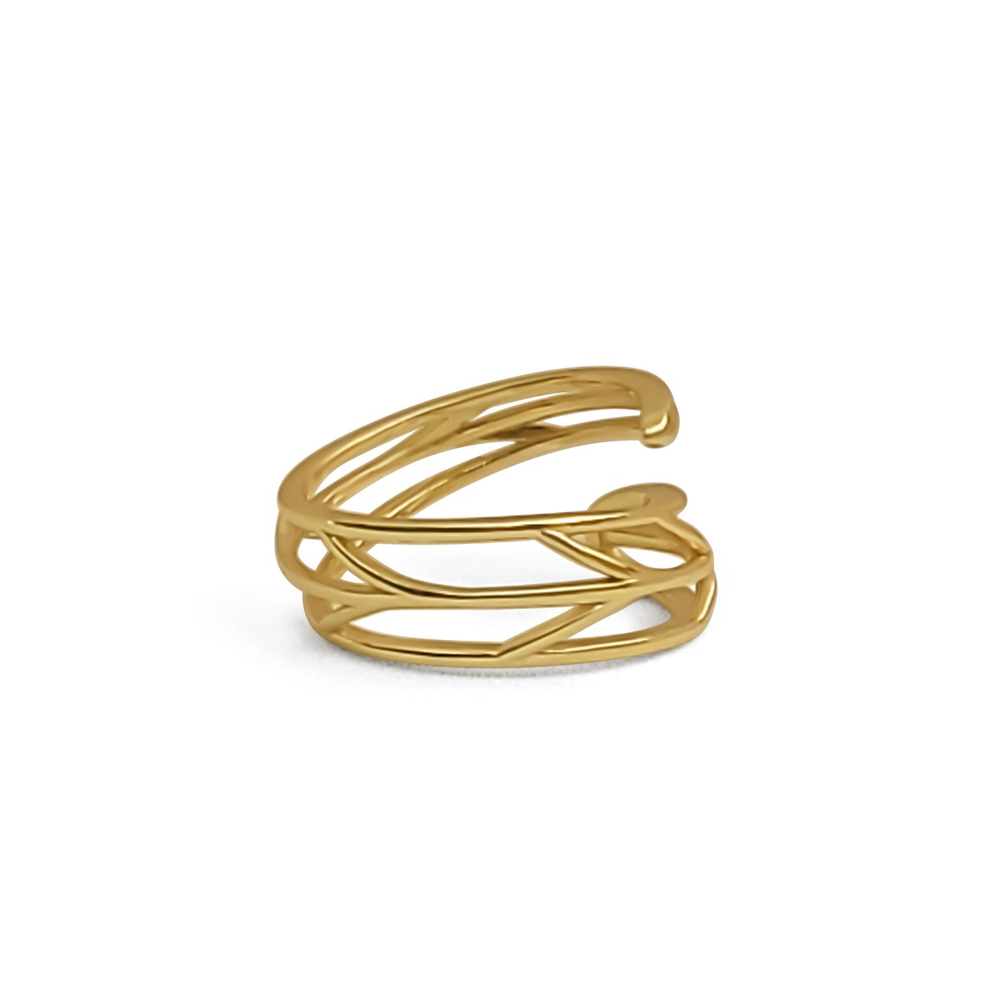 Sage Leaf Wrap around Adjustable Ring