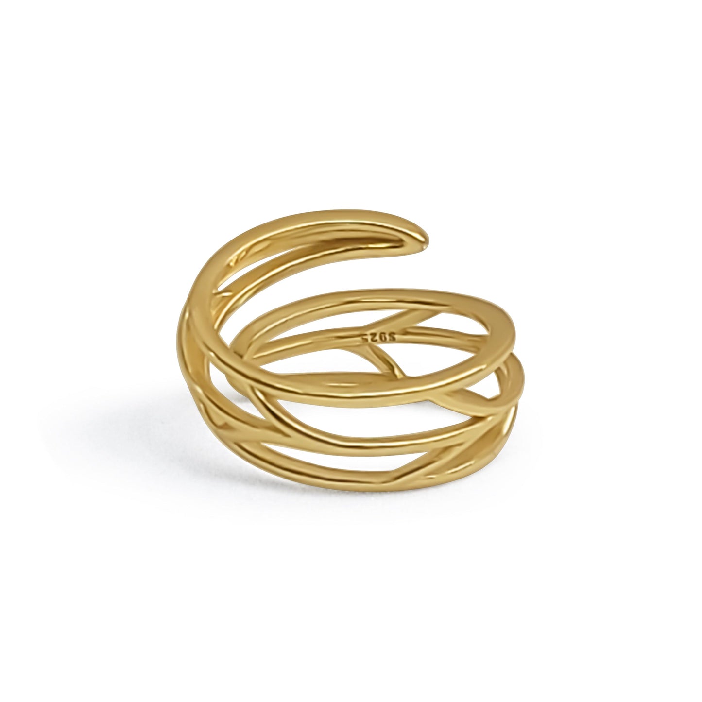 Sage Leaf Wrap around Adjustable Ring