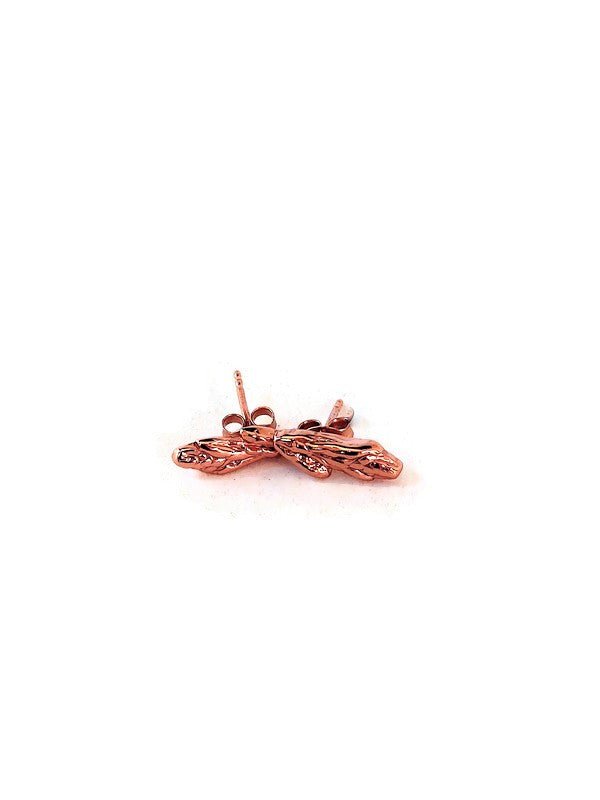 18k plated rose gold stud earrings, earring studs, post earrings