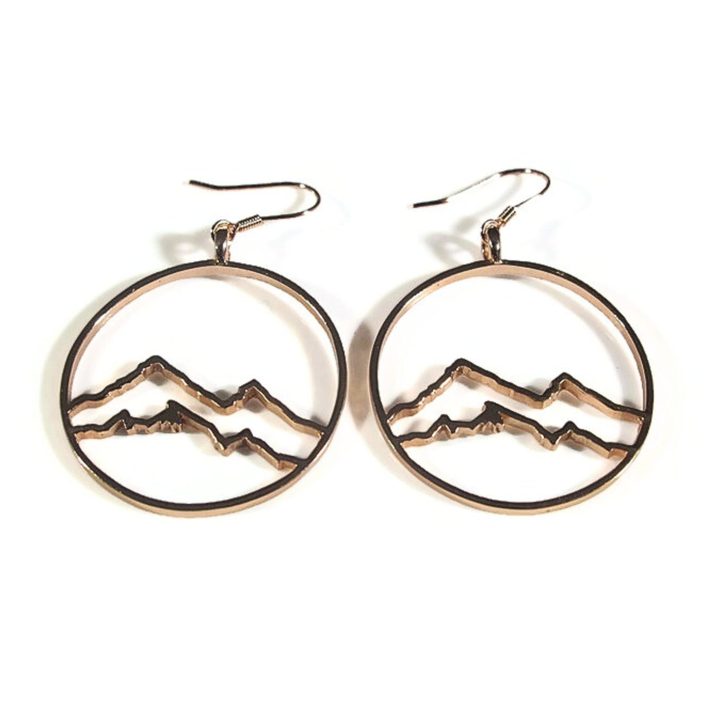 circle earrings, dangle earrings, mountain jewelry