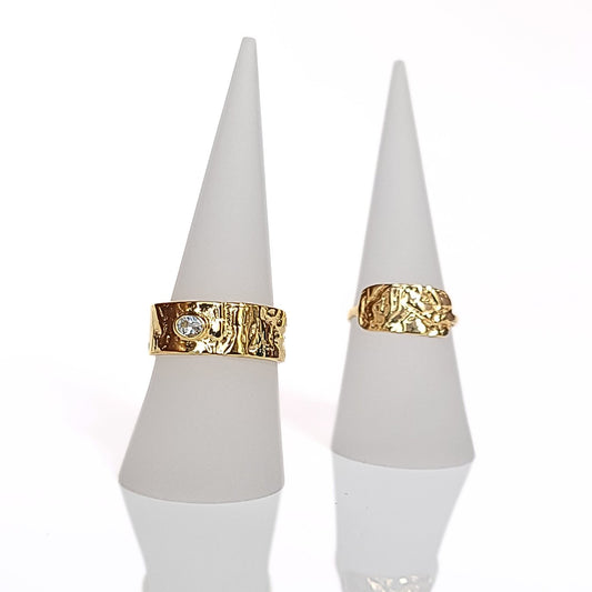 Gold Vermeil Nerissa silver ring with 4mm oval gemstone