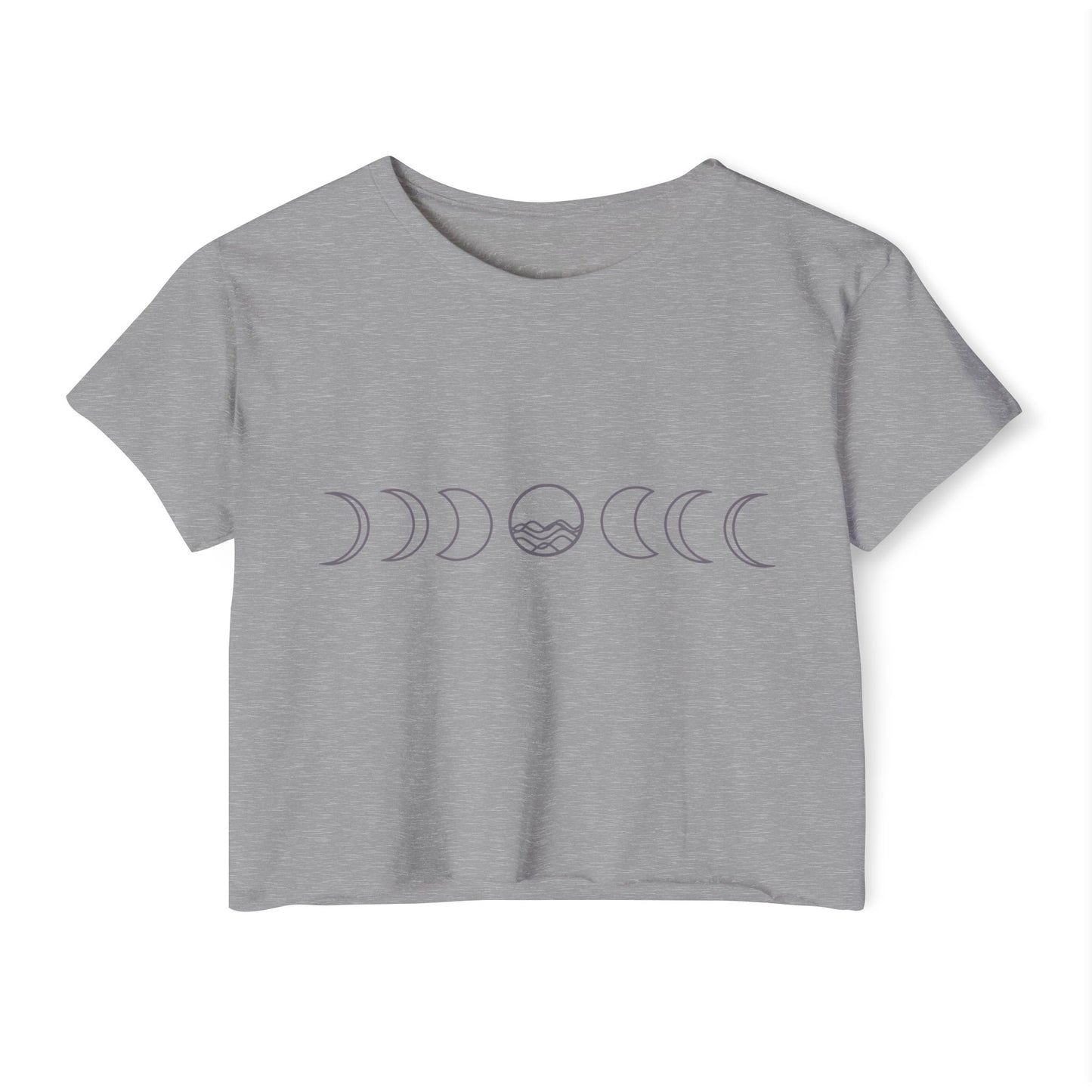Women's Festival Crop Top - Moon Phase Design