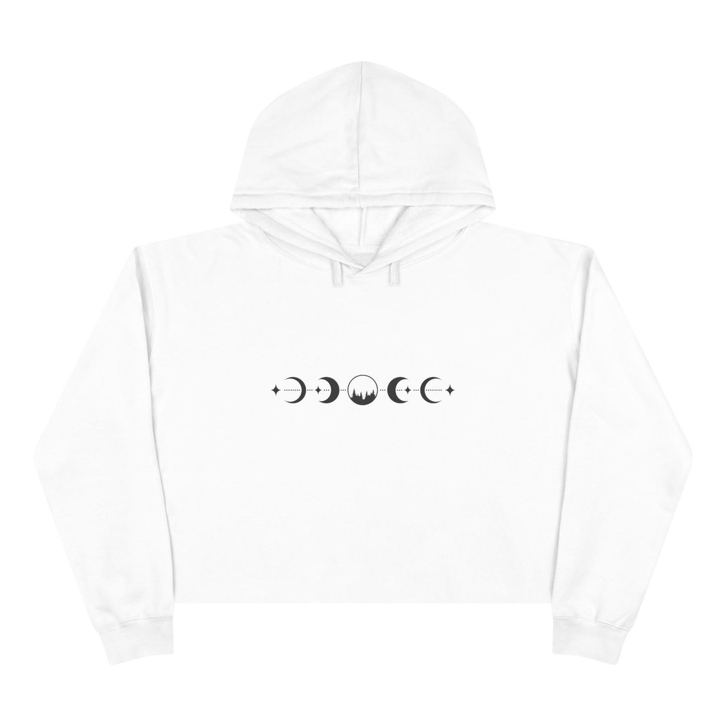 Cosmic Phases Crop Hoodie Sweatshirt
