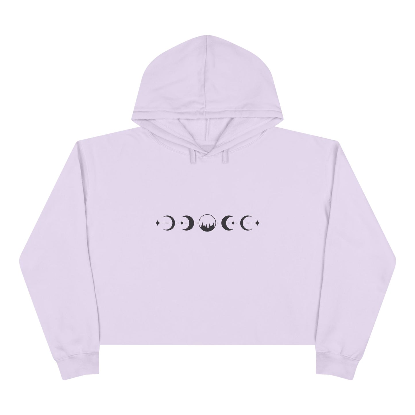 Cosmic Phases Crop Hoodie Sweatshirt
