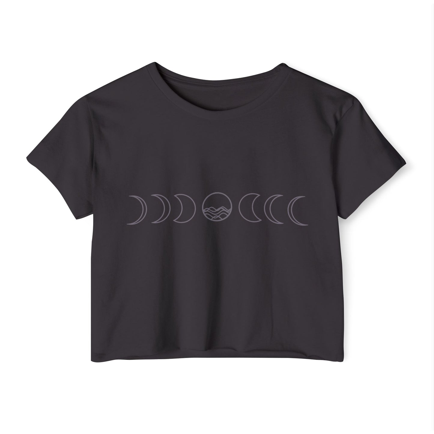 Women's Festival Crop Top - Moon Phase Design