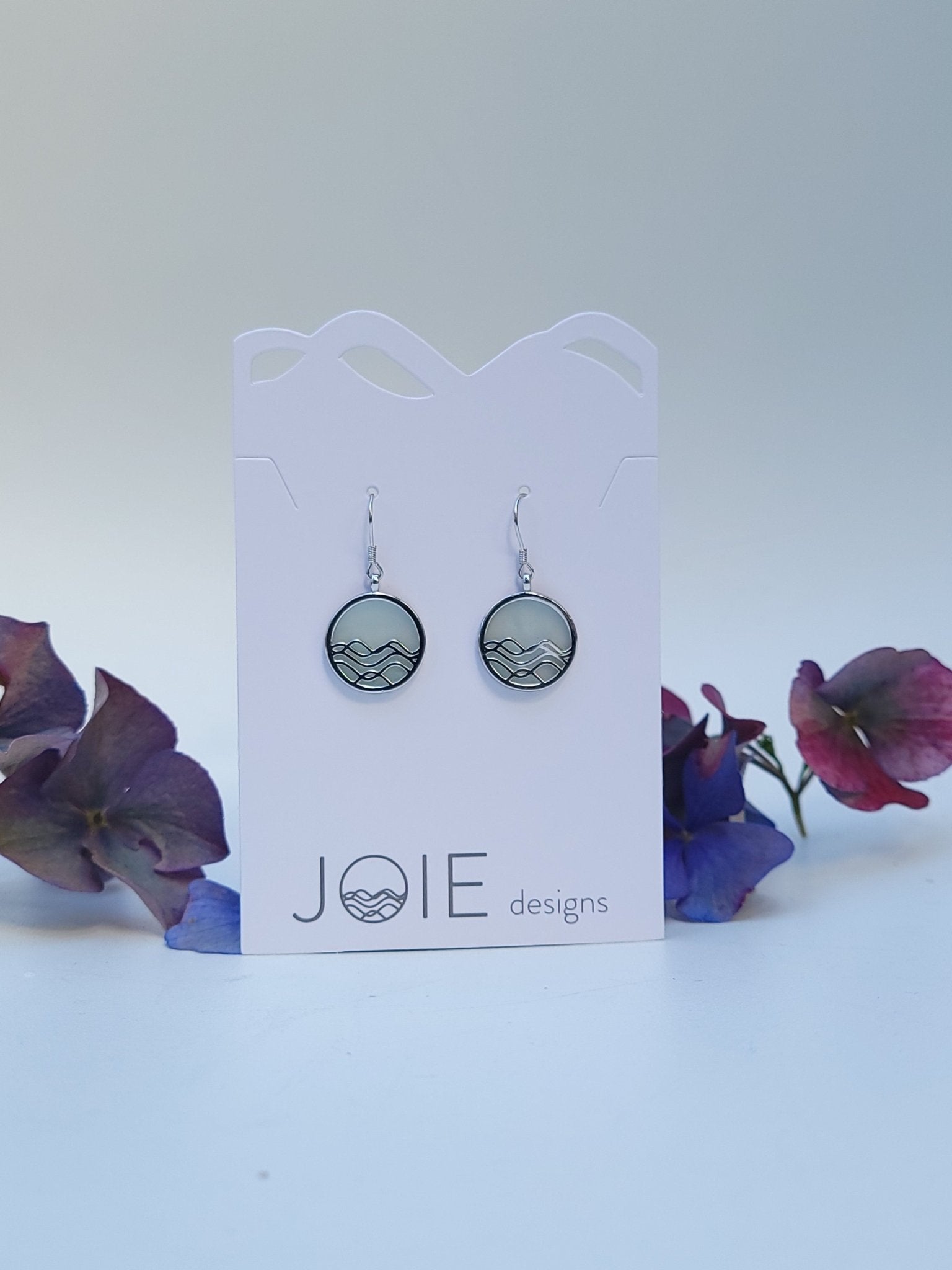 Amazonite Little High Tide Circle Earrings- Limited Edition in Jewelry Board