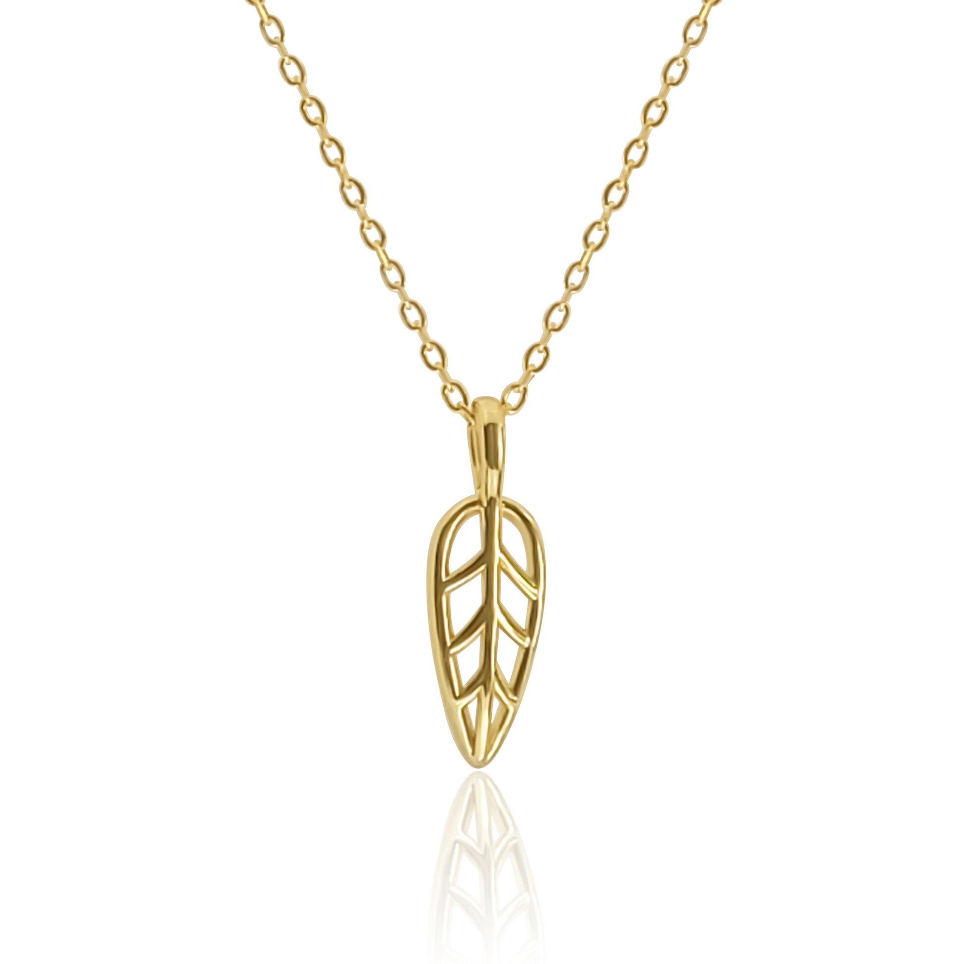 Chloe Small Leaf Pendant Necklace