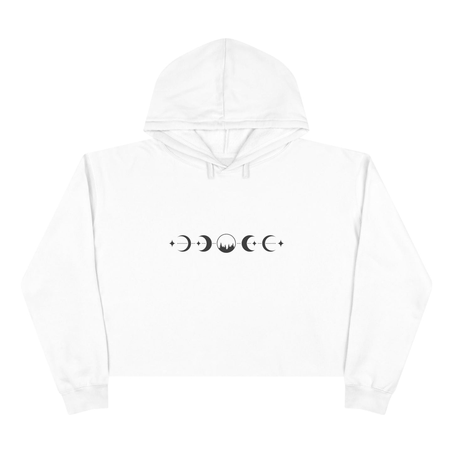 Cosmic Phases Crop Hoodie Sweatshirt