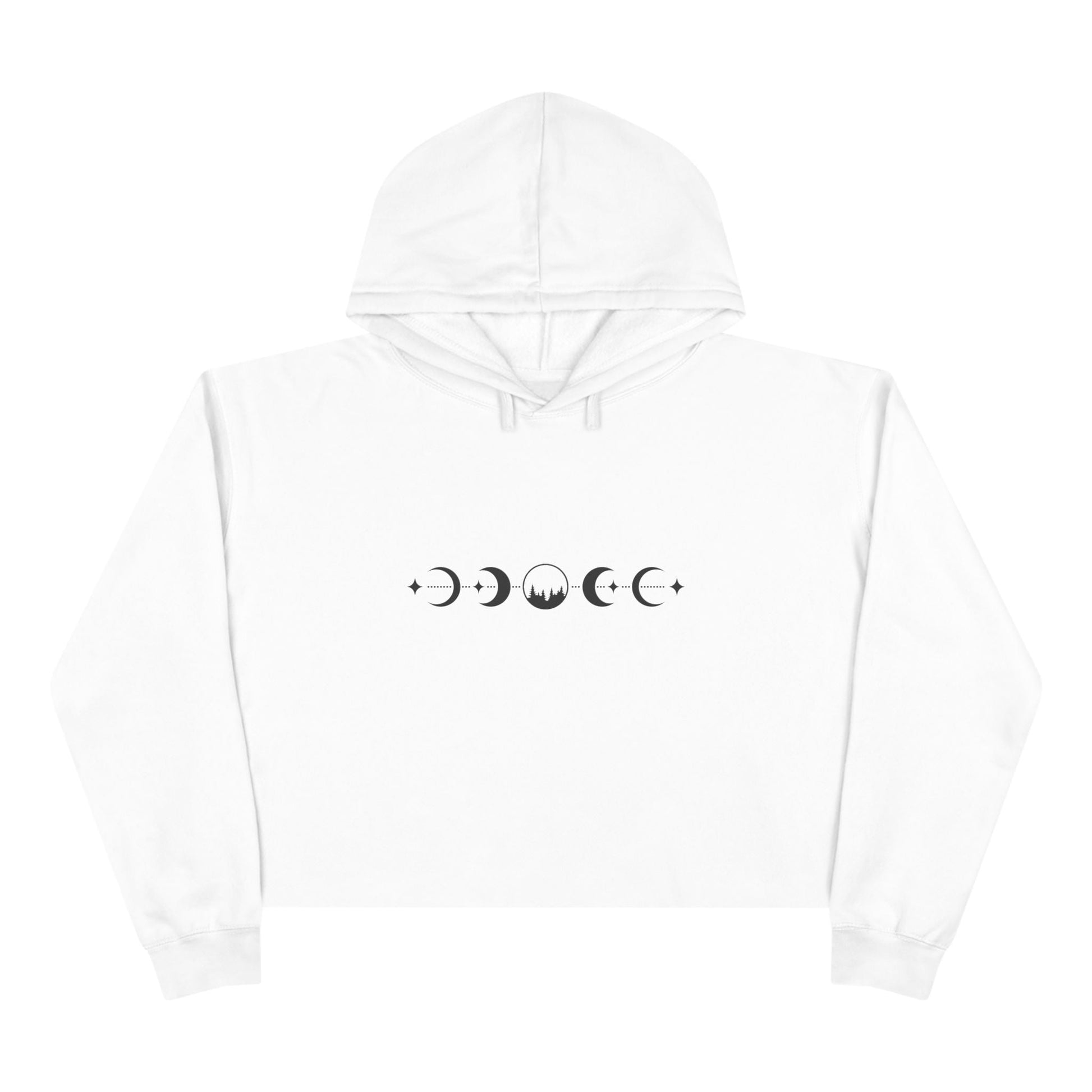 Cosmic Phases Crop Hoodie Sweatshirt