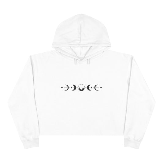 Cosmic Phases Crop Hoodie Sweatshirt