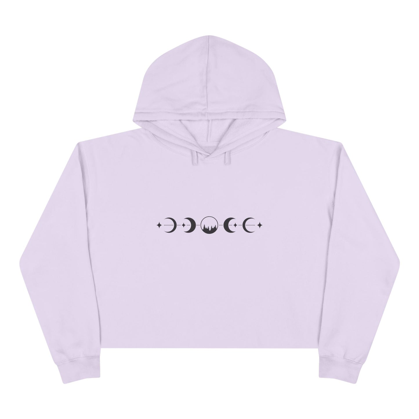 Cosmic Phases Crop Hoodie Sweatshirt