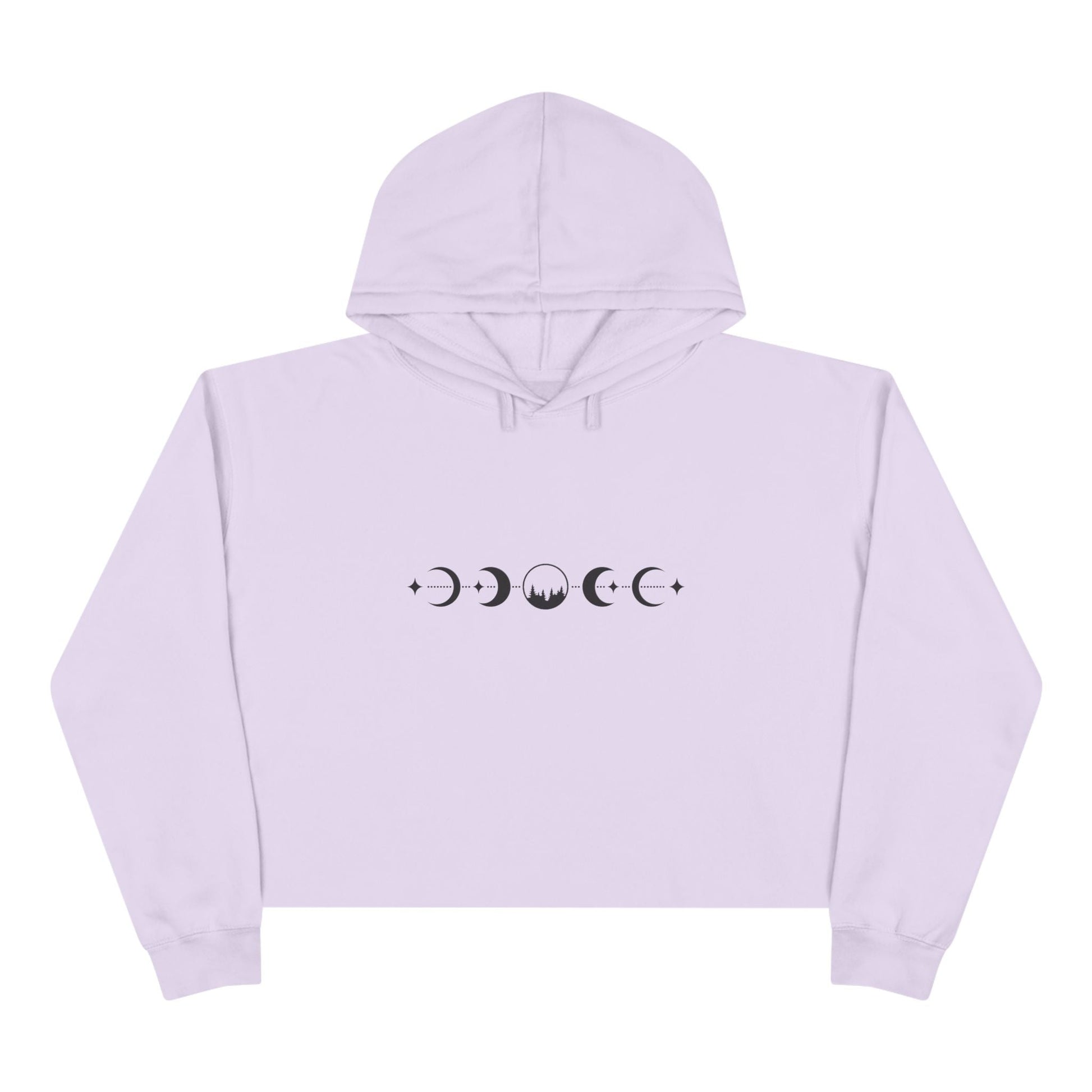 Cosmic Phases Crop Hoodie Sweatshirt