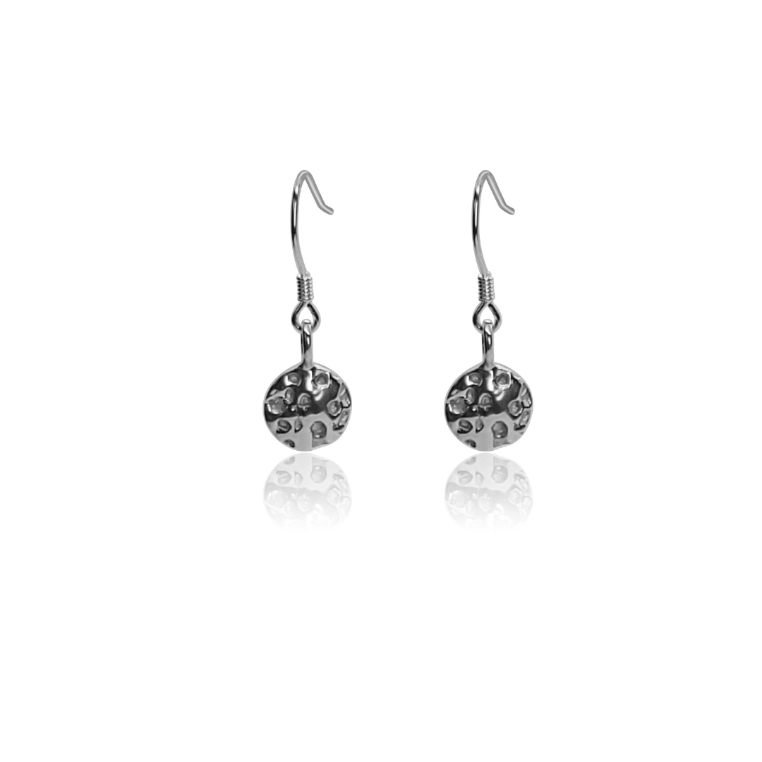Meri Small Weathered Seashell Circle Drop Earrings