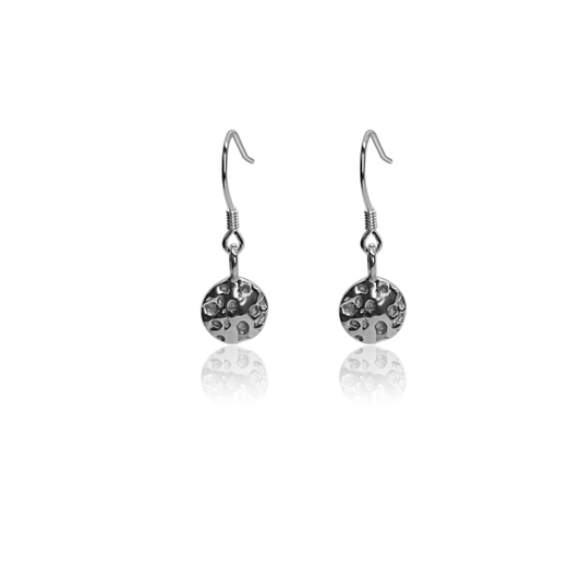 Meri Small Weathered Seashell Circle Drop Earrings