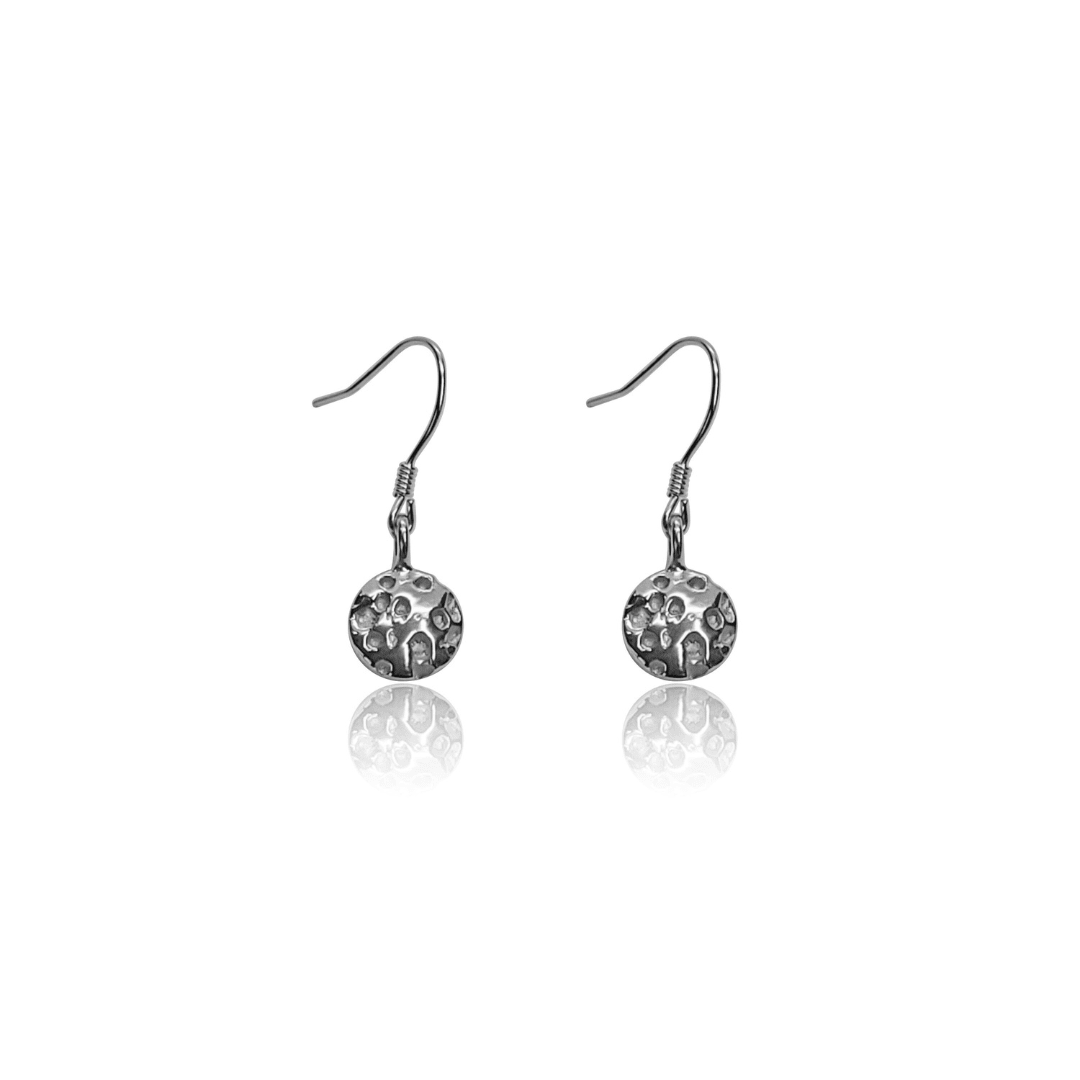 Meri Small Weathered Seashell Circle Drop Earrings