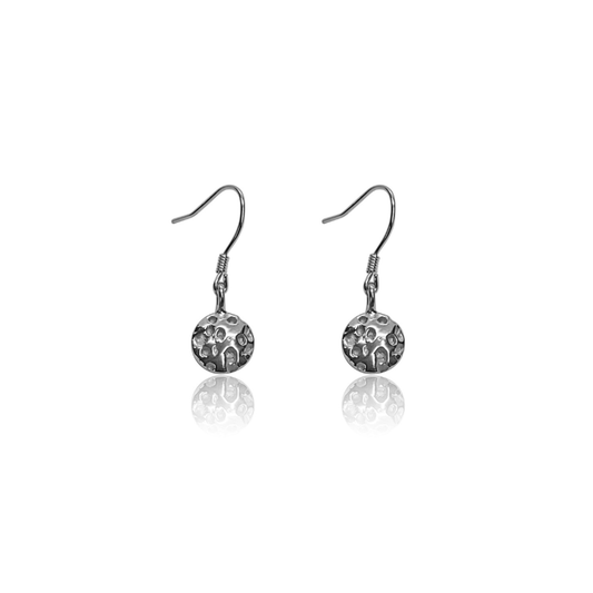 Meri Small Weathered Seashell Circle Drop Earrings