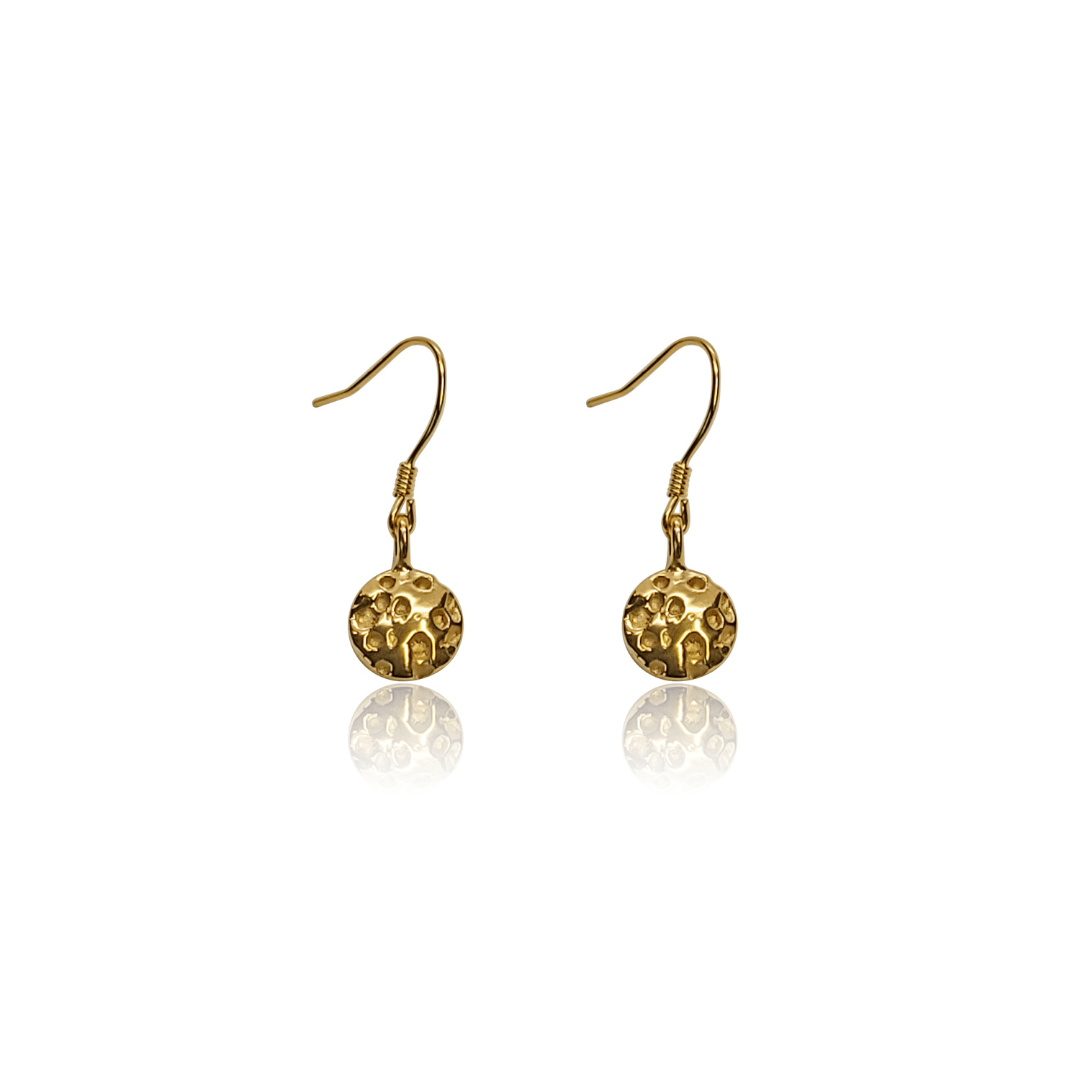 Meri Small Weathered Seashell Circle Drop Earrings