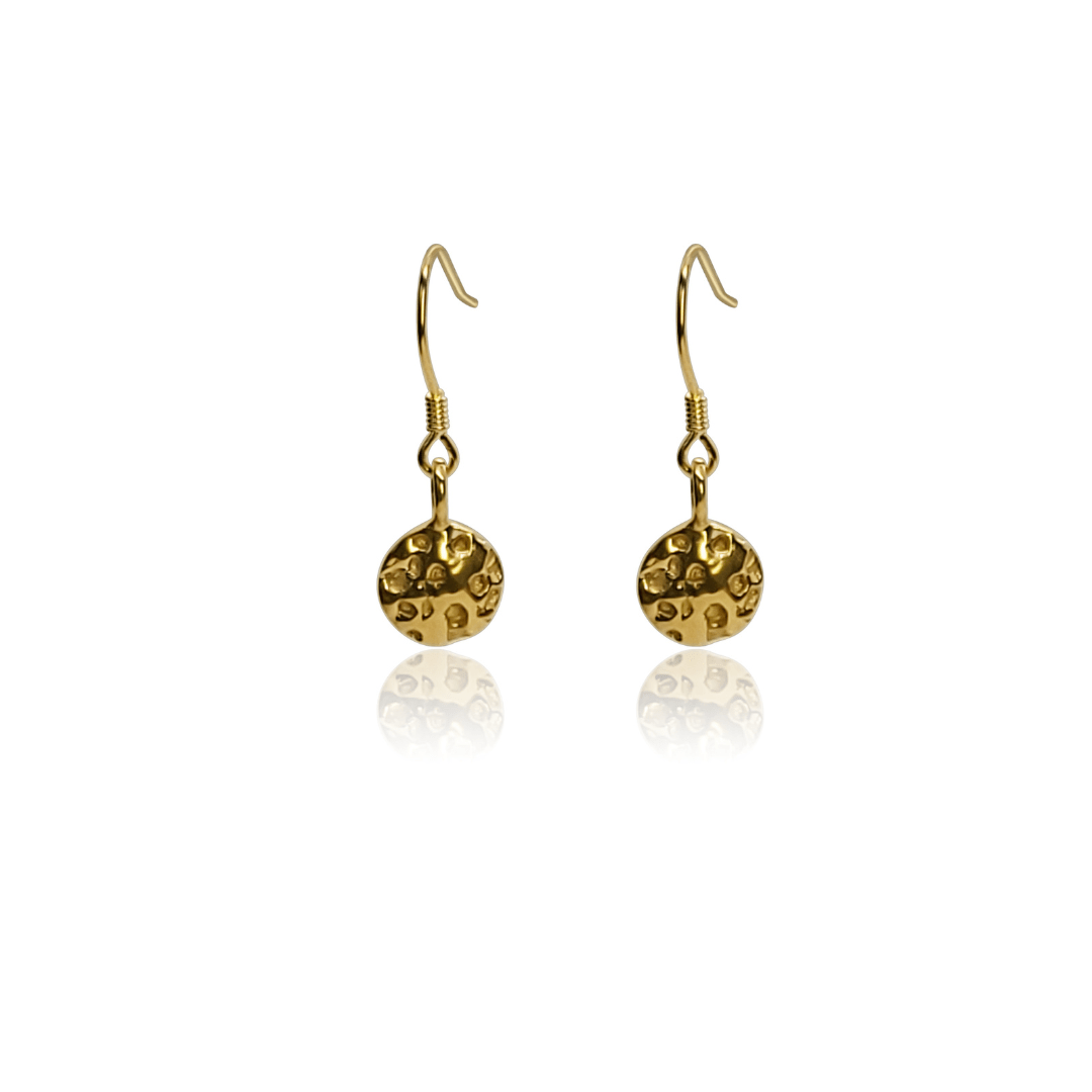 Meri Small Weathered Seashell Circle Drop Earrings