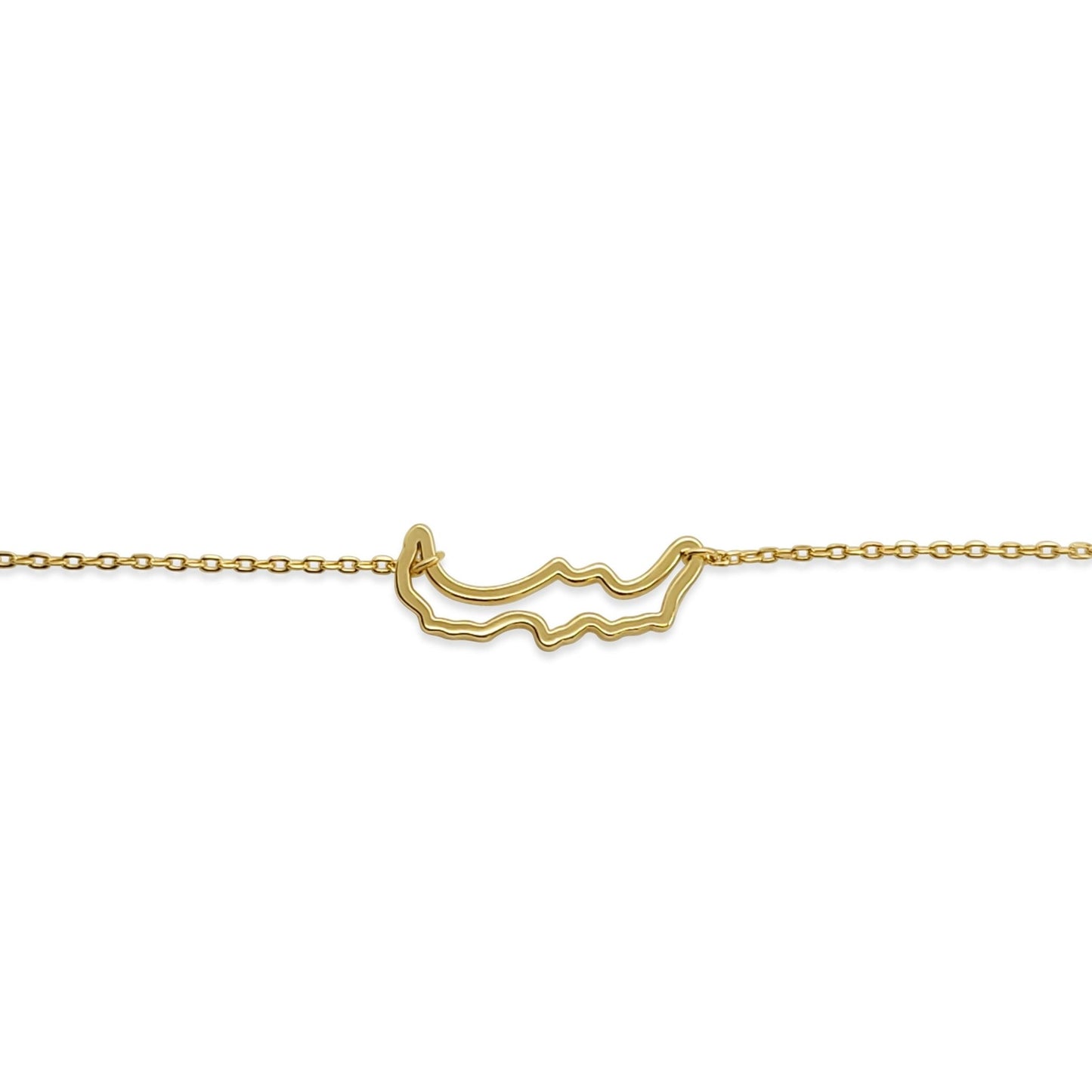 gold plated sterling silver petite Savary Island adjustable bracelet
