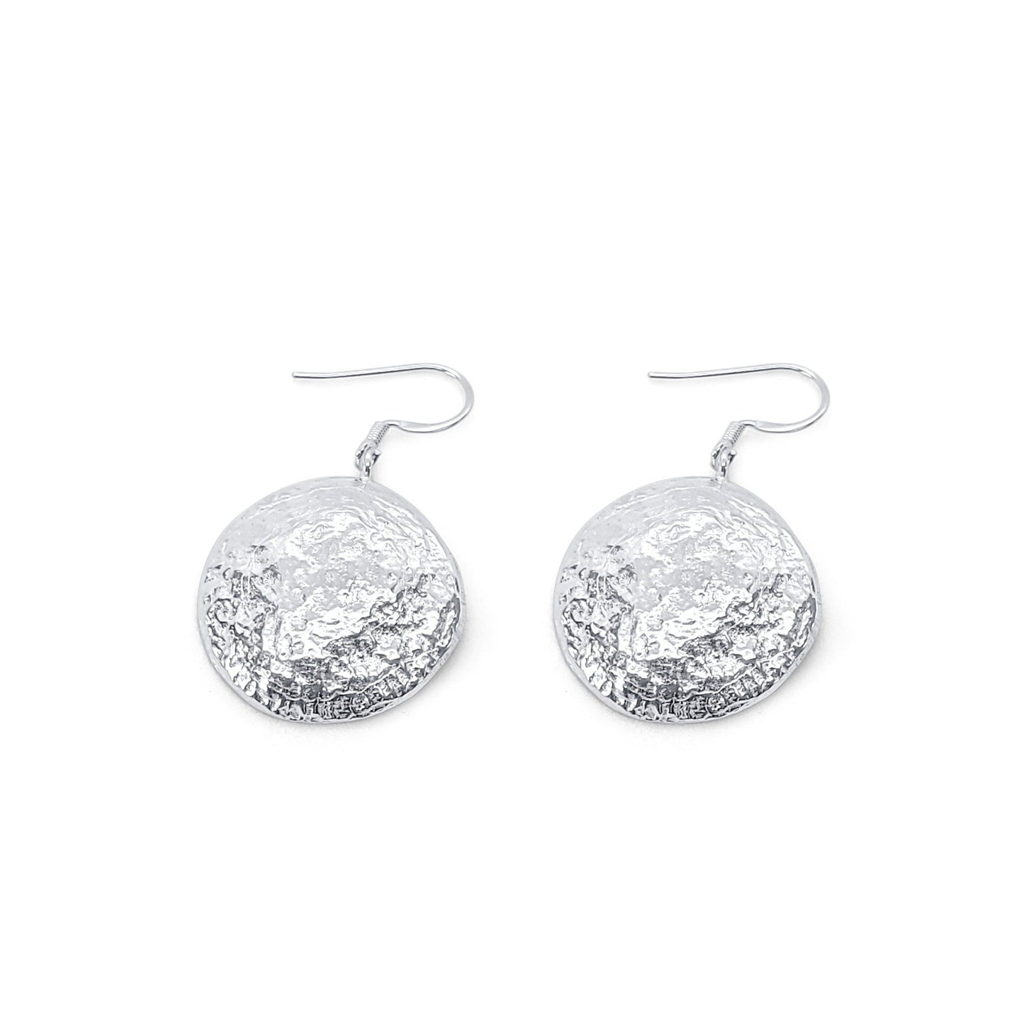 sterling silver shell earrings with natural shell texture 