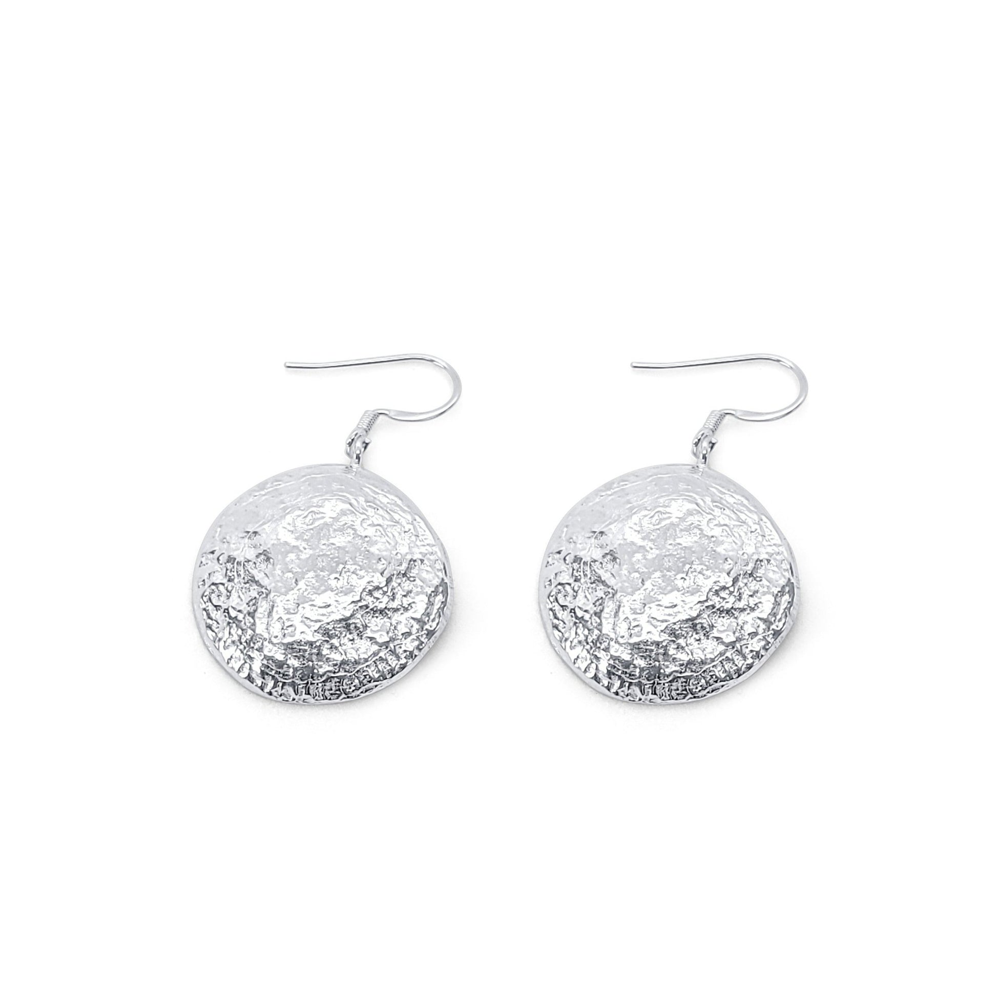 sterling silver shell earrings with natural shell texture 