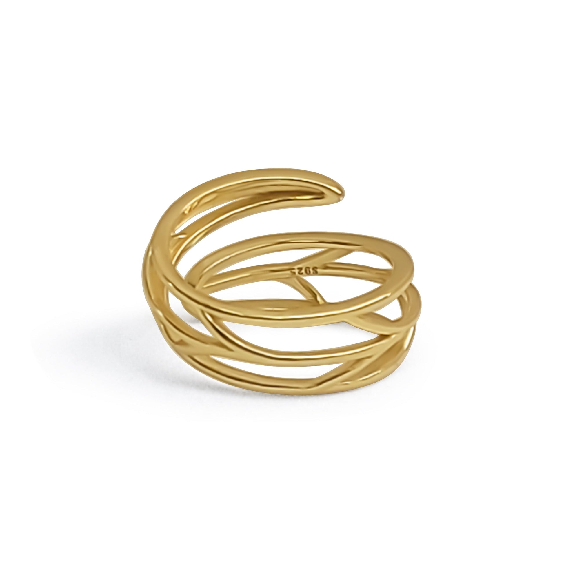 Sage Leaf Wrap around Adjustable Ring