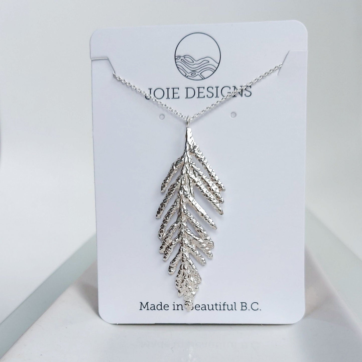 sterling silver cedar necklace