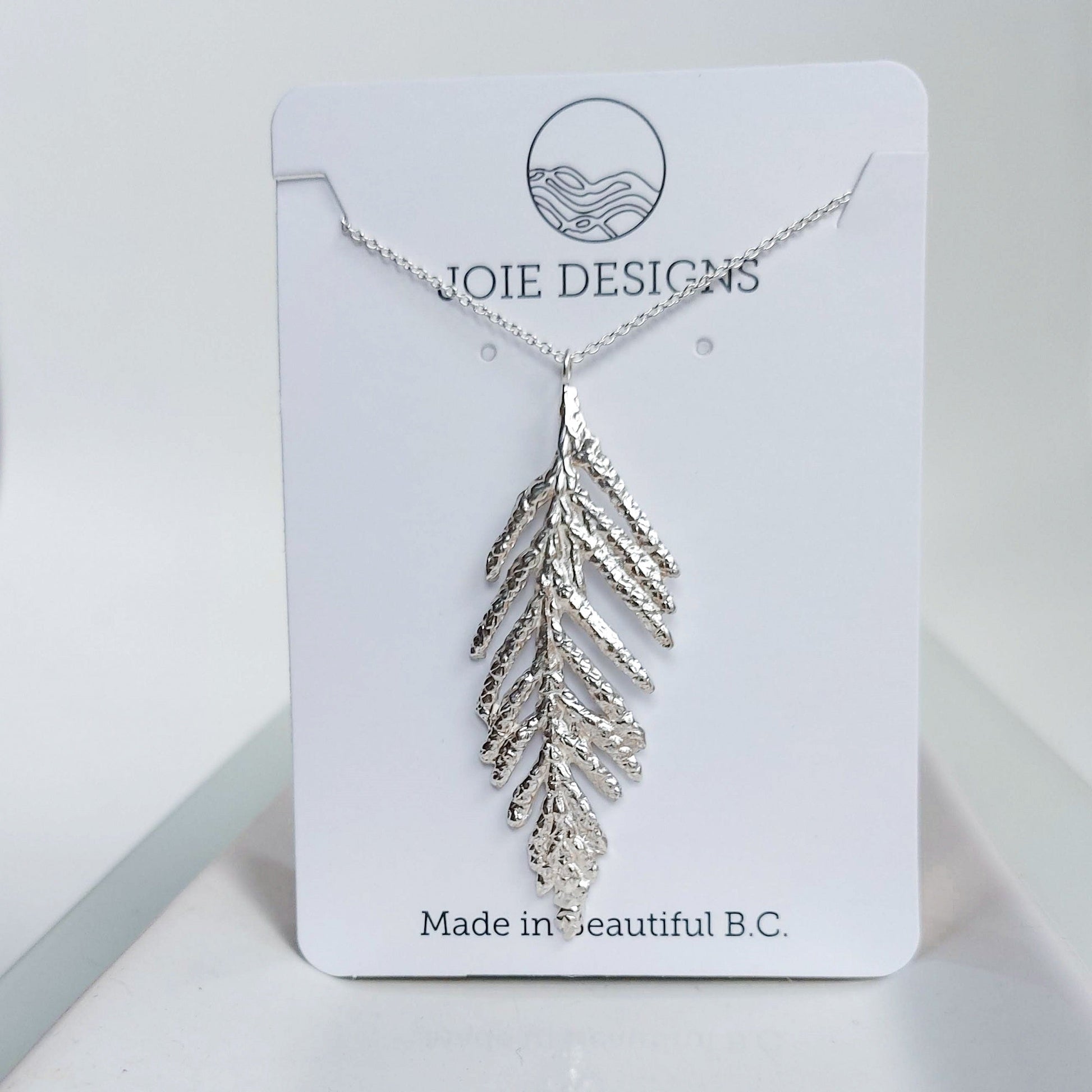 sterling silver cedar necklace