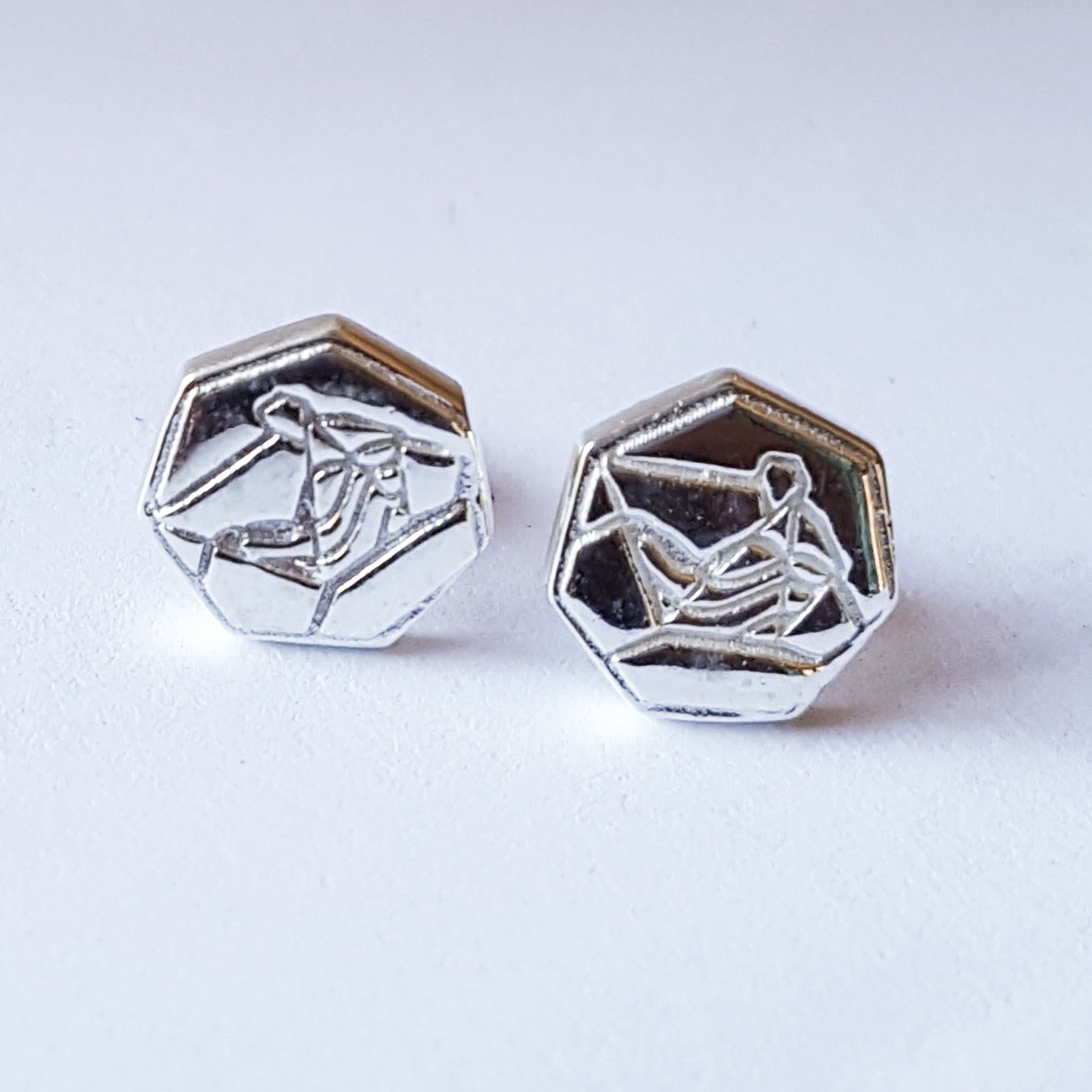 sterling silver stud earrings, earring studs