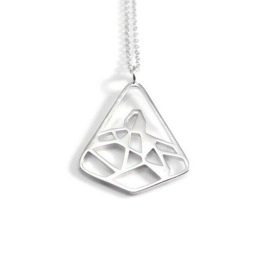Sterling Silver geometric representation on black tusk mountain