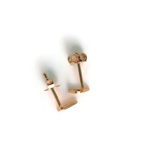 18k gold plated Kimberly stud earrings top view on white background_1