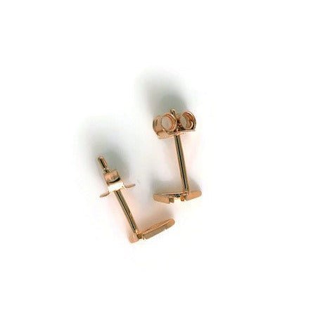 18k gold plated Kimberly stud earrings top view on white background_2