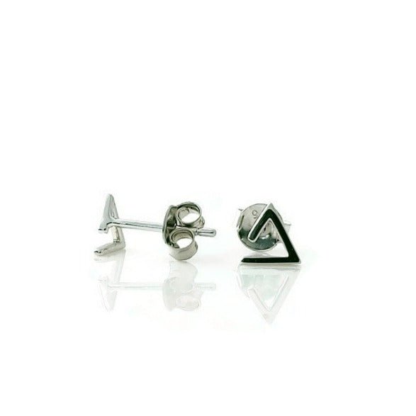 925 sterling silver kimberly mountain design stud earrings closeup on white background - 2