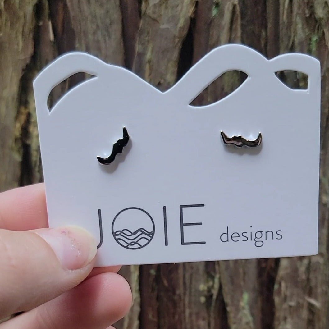 little Savary island stud earrings in sterling silver on white jewelry card