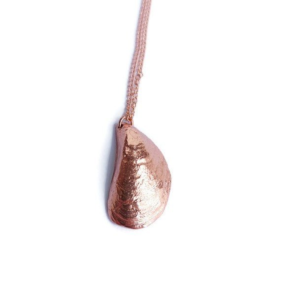18k plated rose gold, ocean inspired jewelry, shell necklace