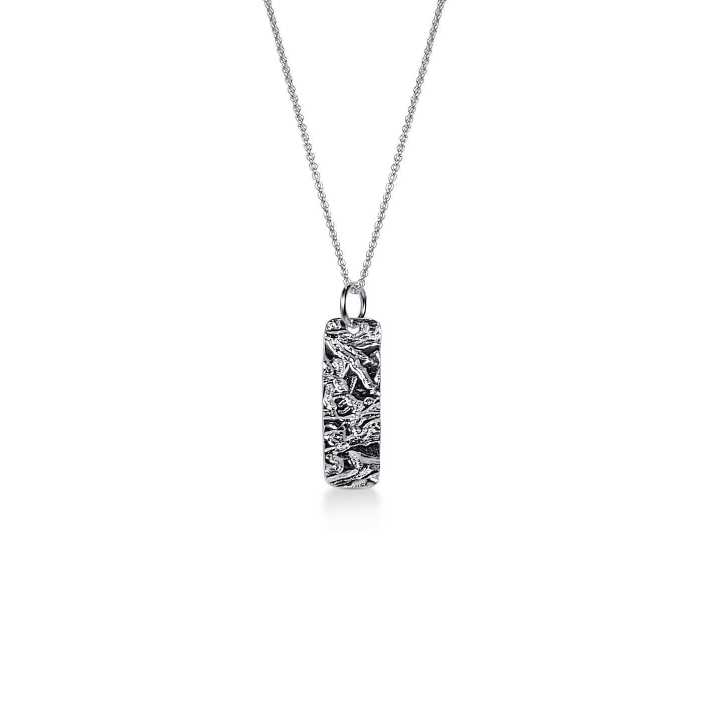 Marlowe - sterling silver pendant necklace with driftwood texture